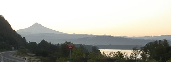 Mt Hood at sunrise from east Vancouver